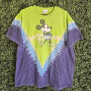 Mens XL Vintage Disney Parks Walt Disney World Mickey Mouse Tye Dye Tshirt